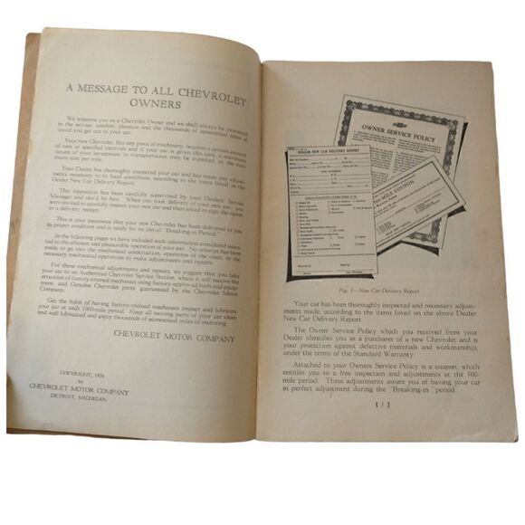 Instructions for the Operation and Care of Your 1937 Chevrolet Car Booklet Vtg. - Picture 5 of 15